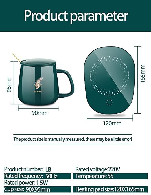 Cup Warmer Electric Heated Cup Coffee Mug Warmer Set Warming & Heating Coffee, Beverage, Milk, Tea and Hot Chocolate