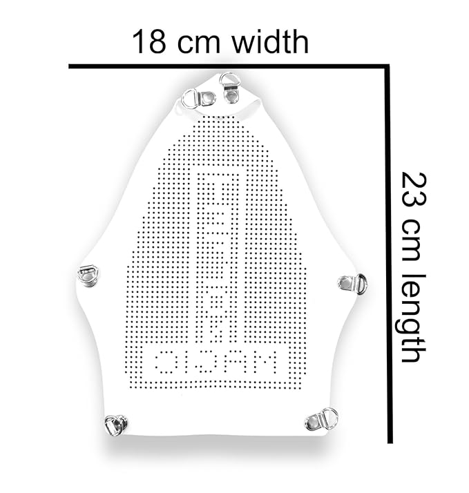 Teflon Iron Shoe Cover | Iron Plate Protector for Steam Iron | Heat-Safe Teflon Ironing Shoe, Iron Protection Sheet for Clothes & Laundry Board | White