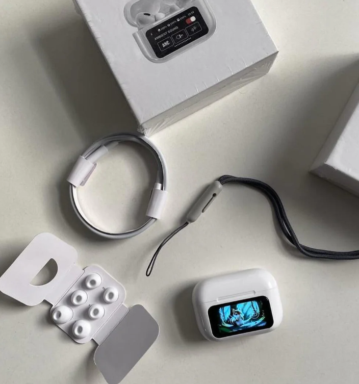 Air Earbuds smart wireless ANC/ENC with Touch Display Smart Features