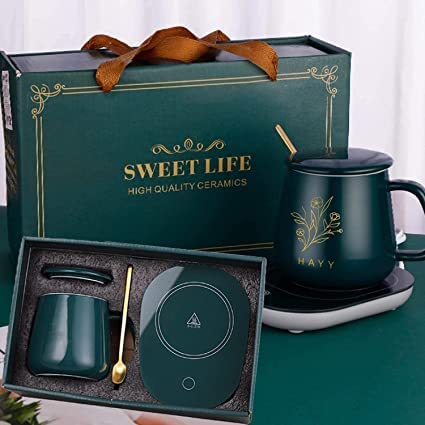 Cup Warmer Electric Heated Cup Coffee Mug Warmer Set Warming & Heating Coffee, Beverage, Milk, Tea and Hot Chocolate
