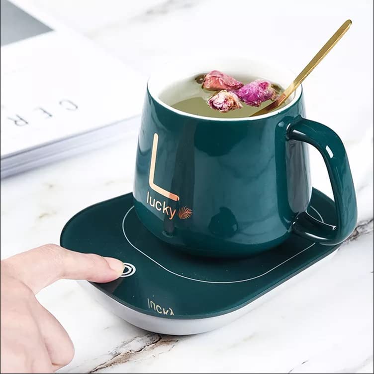 Cup Warmer Electric Heated Cup Coffee Mug Warmer Set Warming & Heating Coffee, Beverage, Milk, Tea and Hot Chocolate